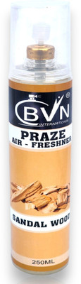 BVN International Sandal Wood Spray Sandalwood Room Freshener Spray – 250 ml | No Gas Pure Perfume | Premium Air Freshener for Home, Office & Hotel(250 ml)
