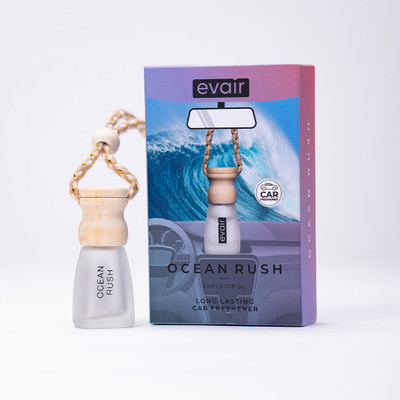 EVAIR Ocean Rush Car Freshener Diffuser Car Air Freshener with Essential Oils Fragrance in Glass Bottle(3 ml)