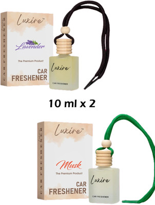LUXIRE LAVENDER Car Freshener Diffuser LAVENDER & MUSK Car Freshener (Pack of 2)(2 x 10 ml)