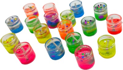 oberlo Diwali Special Gel Candle in Multicolor Very Charming Looking Smokeless ( p Candle(Multicolor, Pack of 18)
