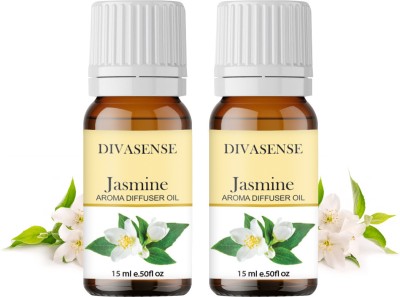 Divasense Jasmine Aroma Oil, Refill, Diffuser, Potpourri, Diffuser Set(15 ml)