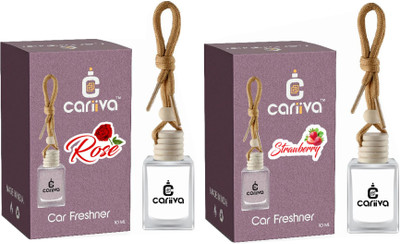 Cariiva ROSE - STRAWBERRY Car Freshener Diffuser CR_02(2 x 10 ml)