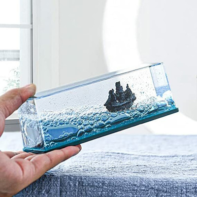 AirMount ™Cruise Ship Mode Floating Bottle, Gifts for Home Desk Decoration-Black Pearl Diffuser Wavy in a Box, Unsinkable Titanic Toy, Cruise Ship Mode Floating Bottle(50 ml)