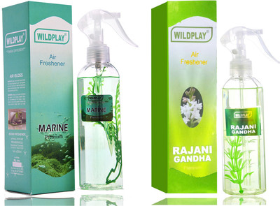 Formless marine, rajnigandha Spray Marine 250ml room freshener 1pc. and Rajnigandha 250ml room freshener 1pc.(2 x 125 ml)