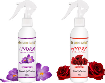 Euro Care Rose, Lavender Car Freshener Spray Rose-Lavender-Scent(400 ml)