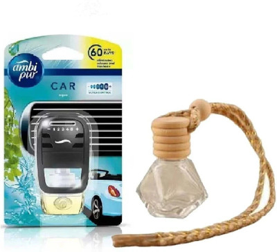 Ambipur Car Perfume Ambipure Aqua fragrance with essential oil diffuser hanging Car Freshener Diffuser Air Freshener/Purifier Pur Toilet Real Perfume Oil Fresh Combo Car Freshener- Vanilla,Starter Kit 7.5 ml(7.5 ml)