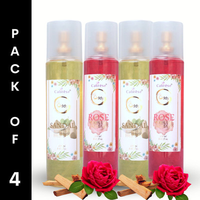 CABRESE Rose, sandal Spray ROOM AIR FRESHENER(4 x 250 ml)