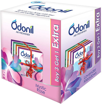 Odonil jasmine, lavender, rose, orchid Car Freshener Blocks Super Saver Combo Of Fragrance Blocks Super Saver Combo Of Fragrance(4 x 12.5 g)