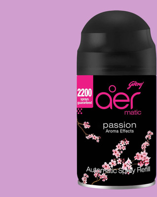 Godrej Aer Matic Room Freshener -Passion Car Freshener Refill aer matic,bar freshner,liquid automatic air freshener refill pack _337(225 ml)