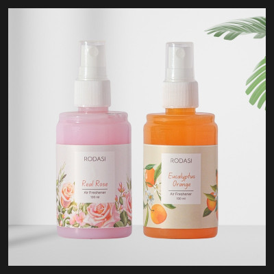 RODASI REAL ROSE EUCALYPTUS ORANGE Car Freshener Spray RDS_FRREO100ML(2 x 100 ml)