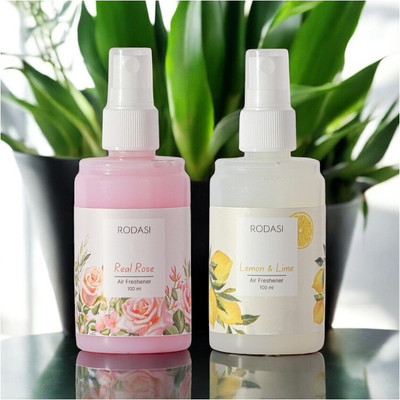 RODASI REAL ROSE LEMON LIME Car Freshener Spray RODASSSS_FRRLL100ML_154(2 x 100 ml)