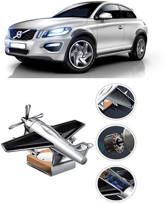 YUNEIK Car Solar Air Freshner Automatic Rotating Diffuser YK_SILVER-SINGLE-FAN-628(100 g)