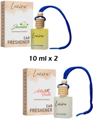 LUXIRE JASMINE Car Freshener Diffuser JASMINE & ACTIVE-FRESH Car Freshener (Pack of 2)(2 x 10 ml)