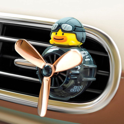 Ekhasa Lime Car Freshener Diffuser Nostrae Duck Pilot Car Vent Freshener | Rotating Fan Dashboard Aroma Diffuser(1 Units)