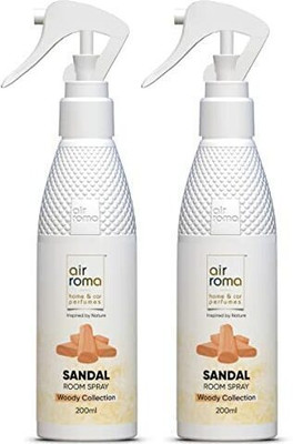 Airroma Sandal Pack of 2 Spray Long-lasting Odour Eliminator for Home, Hotel Rooms, Toilet & Office Use(2 x 200 ml)