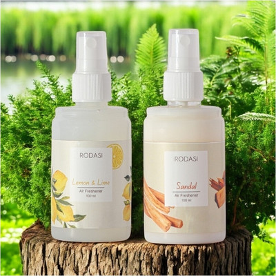 RODASI LEMON LIME SANDAL Car Freshener Spray RODASSSS_AZ_FLLSD100ML(2 x 100 ml)