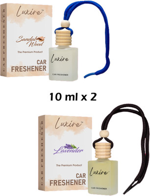 LUXIRE SANDALWOOD Car Freshener Diffuser SANDALWOOD & LAVENDER Car Freshener (Pack of 2)(2 x 10 ml)