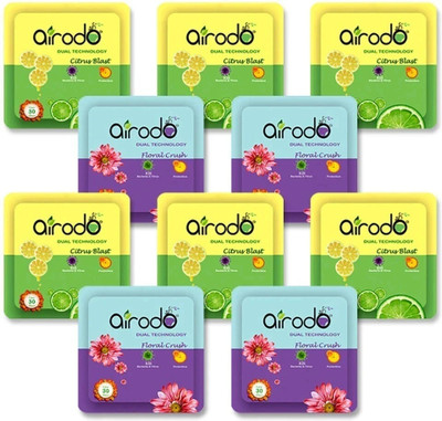 AIRODO Power Pocket Gel Air Freshener | Assorted Mix Scents | Pack of 10 Refill Power Pocket Gel Air Freshener(10 x 10 g)