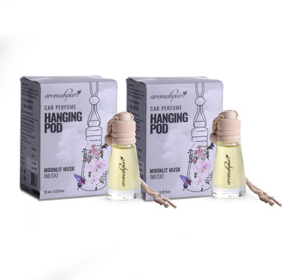 Aromahpure Musk Car Freshener Diffuser Car Perfume Long Pod |Moonlit Musk- Musk| Fragrance Car Air Freshener(2 x 10 ml)