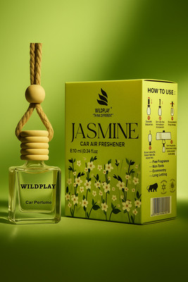 Wildplay JASMINE Car Freshener Diffuser Jasmine Car Air Freshener Hanging Perfume Jasmine Car Air Freshener Hanging Perfume Car Perfume Long Lasting(10 ml)