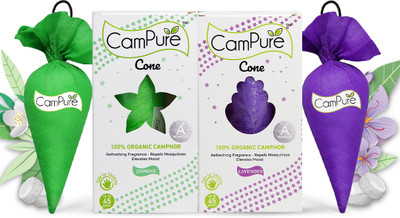 CamPure Cone Air Freshener - Lavender & Jasmine - Pack of 2 Potpourri Cone Air Freshener - Lavender & Jasmine - Pack of 2(2 x 1 Units)