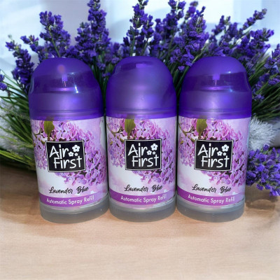 Air first LAVENDER BLUE REFILL COMBO PACK OF 3 PCS SUITABLE FOR ALL TYPES OF MACHINE Automatic Spray Freshmatic Automatic Spray Refill - 3 x 225 ml (PACK OF 3 PCS)(3 x 225 ml)