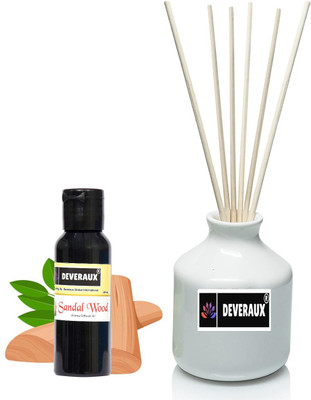DEVERAUX sandalwood Diffuser Set 50 ml sandalwood Reed diffuser set.(3 x 0.33 Units)