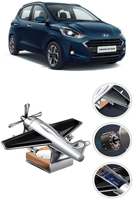 YUNEIK Car Solar Air Freshner Automatic Rotating Diffuser YK_SILVER-SINGLE-FAN-183(100 g)