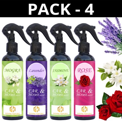 Govita Naturals Iconic Ultra Royal no Gas Scents Rose+Mogra+Lavender+Jasmine Air Freshener Perfume Body Spray  -  For Men & Women(400 ml)