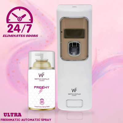 Wattle Castillo Automatic Air Freshener Dispenser & Preeny Refill-265ml(Dispenser+Refill) Automatic Spray, Diffuser Set Automatic Air Freshener Dispenser And Refill(2 Units)