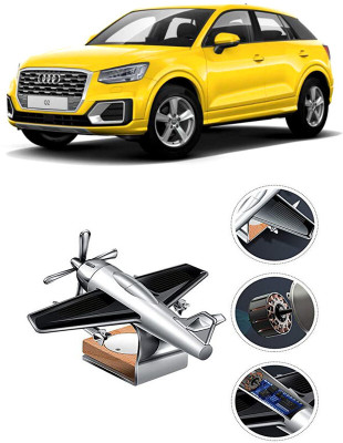 YUNEIK Car Solar Air Freshner Automatic Rotating Diffuser YK_SILVER-SINGLE-FAN-15(100 g)