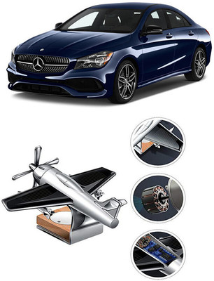 YUNEIK Car Solar Air Freshner Automatic Rotating Diffuser YK_SILVER-SINGLE-FAN-375(100 g)