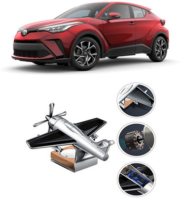 YUNEIK Car Solar Air Freshner Automatic Rotating Diffuser YK_SILVER-SINGLE-FAN-568(100 g)