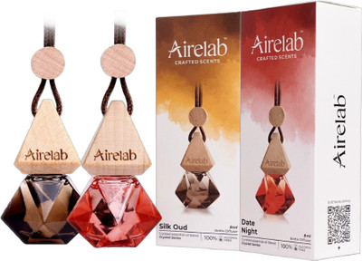 Airelab Date Night, Silk Oud Car Freshener Diffuser Date Night, Silk Oud(2 x 8 ml)