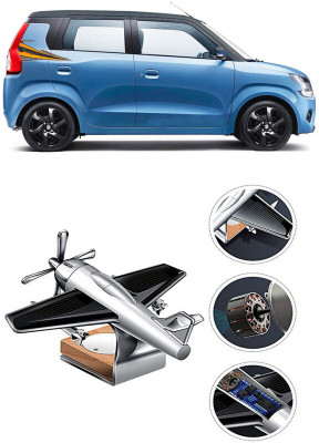 YUNEIK Car Solar Air Freshner Automatic Rotating Diffuser YK_SILVER-SINGLE-FAN-336(100 g)