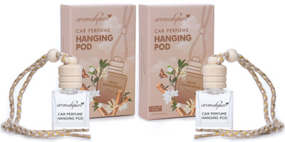 Aromahpure Sandal Car Freshener Diffuser Car Perfume Hanging Pod Sandalwood Fragrance Natural Essential Oils Air(2 x 10 ml)