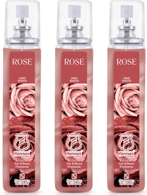 FANNAN The Artist ROSE Room & Car Air Freshener it's a smell like PINK & RED MIXED ROSES PACK OF 3 Spray ROSE Room & Car Air Freshener for Home - Room - Office - Car Air Freshener - Liquid Spray 1400 SHOTS - 250ML(3 x 250 ml)