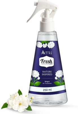 Aerra Mogra (Jasmine) Spray Car Air Freshener - Long-Lasting Mogra (Jasmine) Fragrance & Odor Eliminator for Home, Car, Bathroom - Non-Toxic, Eco-Friendly(250 ml)
