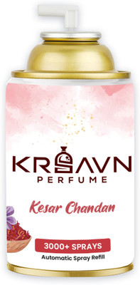 KRSAVN Kesar Chandan | Automatic Air Freshener Dispenser Refill | 3000+ Sprays Guarante Car Freshener Refill 265ml Refill-Kesar Chandan(265 ml)