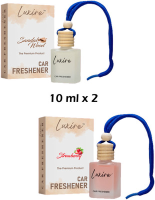 LUXIRE SANDALWOOD Car Freshener Diffuser SANDALWOOD & STRAWBERRY Car Freshener (Pack of 2)(2 x 10 ml)