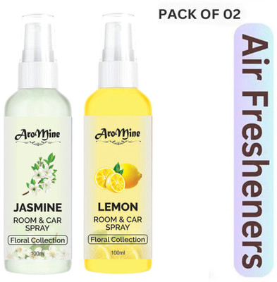 AroMine Jasmine & Lemon Fragrance Spray Jasmine & Lemon Room & Bathroom Fragrance Spray -Combo Offer(2 x 100 ml)