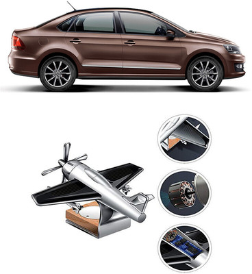 YUNEIK Car Solar Air Freshner Automatic Rotating Diffuser YK_SILVER-SINGLE-FAN-617(100 g)