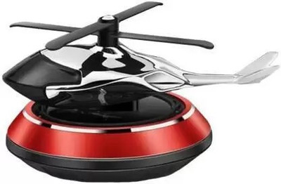 Mint Air AQUA, OCEAN, COOL Car Freshener Diffuser Helicopter Solar Energy Car Air Perfumes and Freshener With Oil Bottle Portable Car Air Purifier (RED)(1 Units)