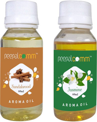 PeepalComm High Scented Pure Aroma Oil Jasmine & sandalwood Aroma Oil 60 Ml Each Set Of 2 Aroma Oil High Scented Pure Aroma Essential Oils Rose & sandalwood Aroma Oil 60 Ml Each Set Of 2 Aroma Oil (2 x 60 ml)(2 x 60 ml) PeepalComm High Scented Pure Aroma Oil Jasmine & sandalwood Aroma Oil 60 Ml Each Set Of 2 Aroma Oil High Scented Pure Aroma Essential Oils Rose & sandalwood Aroma Oil 60 Ml Each Set Of 2 Aroma Oil (2 x 60 ml)(2 x 60 ml)