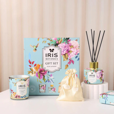 IRIS Botanics Lilac & Peony Gift Set - Eva Beads, Candle, Potpourri, Diffuser BOTANICS LILAC & PEONY GIFT SET(1 Units)