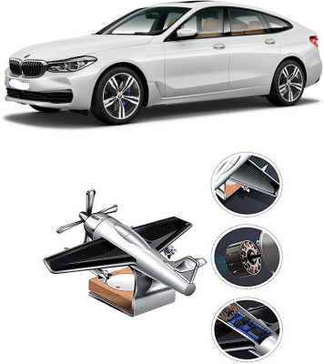YUNEIK Car Solar Air Freshner Automatic Rotating Diffuser YK_SILVER-SINGLE-FAN-53(100 g)