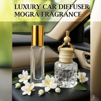 WINKCART Perfume Hanging Combo–Air Freshener for Car Interior Mogra Vibes Fragrance Car Freshener Spray, Aroma Oil, Diffuser Essential Oil Car Diffuser Perfume Spray Combo Value Pack with Car Hanging Air Freshener Diffuser(2 x 8 ml)