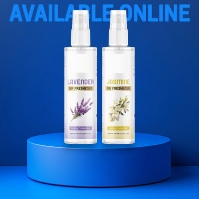 Influtive Air Freshener Original Lavender+Jasmine Air Freshener For Home,Car & Office Car Freshener Spray Combo of 2 Air Spray- Origi 100ml Each for Freshener Home, Car & Office Spray (2 x 100ml)-35(2 x 100 ml)