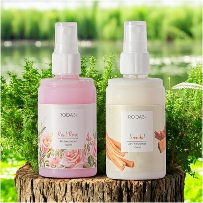 RODASI REAL ROSE SANDAL Car Freshener Spray RODASSSS_Z_FRRSD100ML(2 x 100 ml)