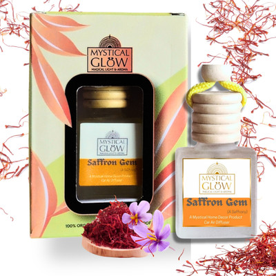 Mystical Glow SAFFRON GEM SOOTHING & MILD FRAGRANCE AIR FRESHENER Diffuser SAFFRON AIR FRESHENER HANGING POD(8 ml)